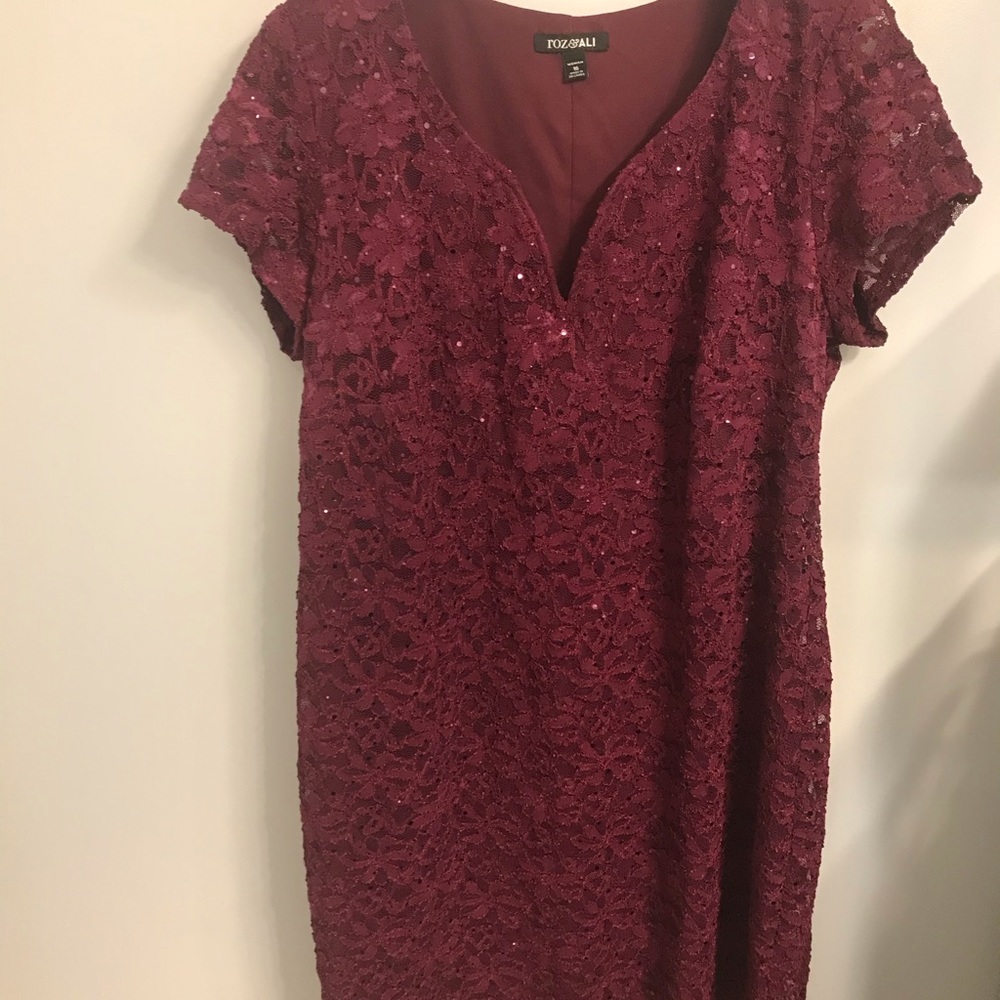 Burgundy Party Dress